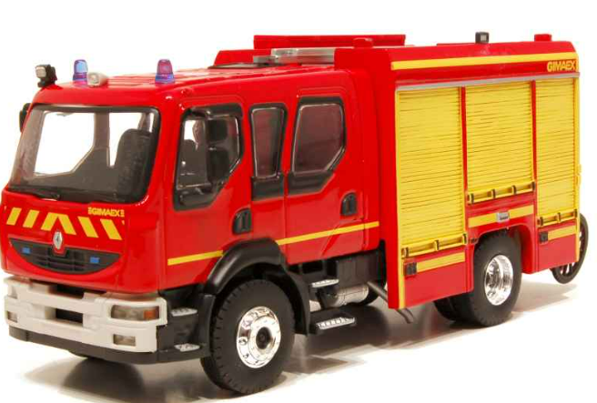 RENAULT MIDLUM DOUBLE CABINE FPT POMPIER ELIGOR 1/55°