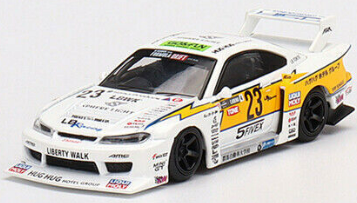 NISSAN R32 S15 SILVIA #23 LB-SUPER SILHOUETTE MINI GT 1/64°