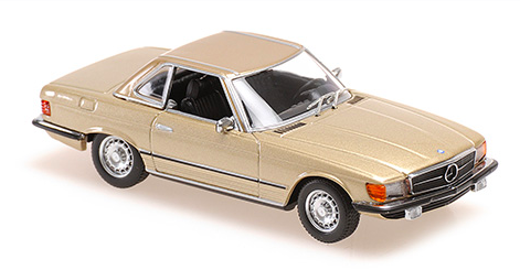 MERCEDES-BENZ 350 SL CABRIOLET HARDTOP 1974 GOLD - MAXICHAMPS 1/43