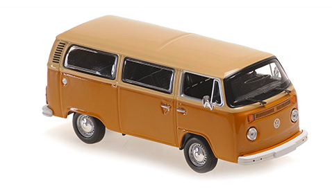 VOLKSWAGEN T2 BUS 1972 BEIGE/BROWN- MAXICHAMPS 1/43