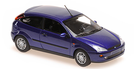 FORD FOCUS 2-DOOR 1998 BLUE METALLIC - MAXICHAMPS 1/43