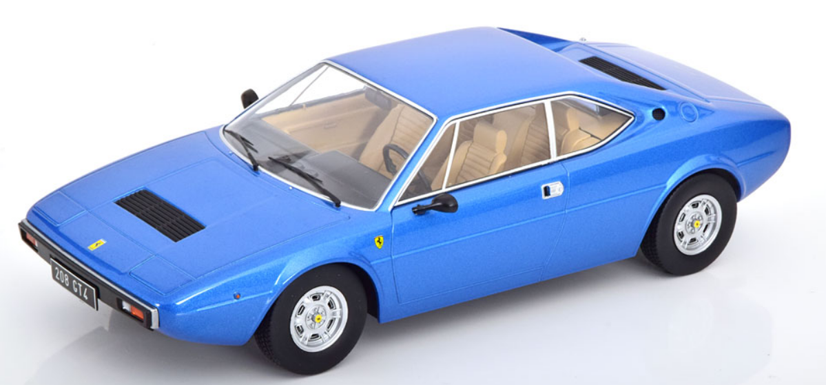 FERRARI 208 GT4 BLEU CIEL KKSCALE 1/18°