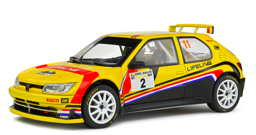 PEUGEOT 306 MAXI EIFEL RALLYE FESTIVAL 2022 N°2 T.NEUVILLE/A.CORNET - SOLIDO 1/18