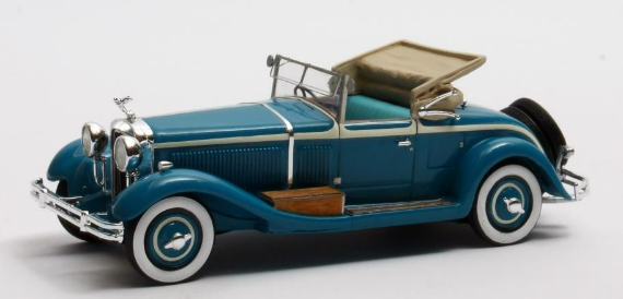 ISOTTA FRASCHINI 8A SS CASTAGNA ROADSTER DECOUVRABLE BLEU MATRIX 1/43°