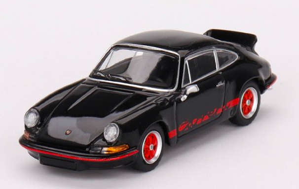PORSCHE 911 Carrera RS 2.7 Black with Red Livery - MINI GT 1/64