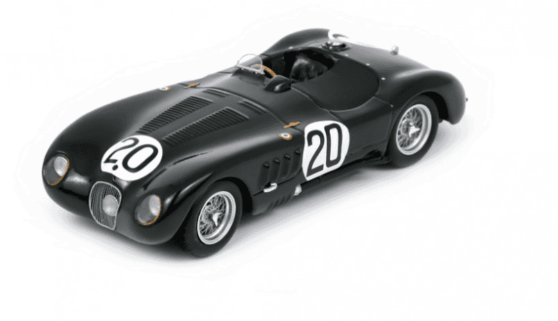 Jaguar C Type #20 Le Mans 1951 – Milestone Miniatures 1/43, White Metal, Occasion