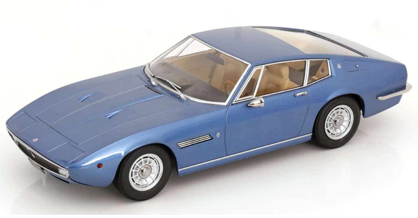 MASERATI GHIBLI COUPE 1969 BLEU KKSCALE 1/18°