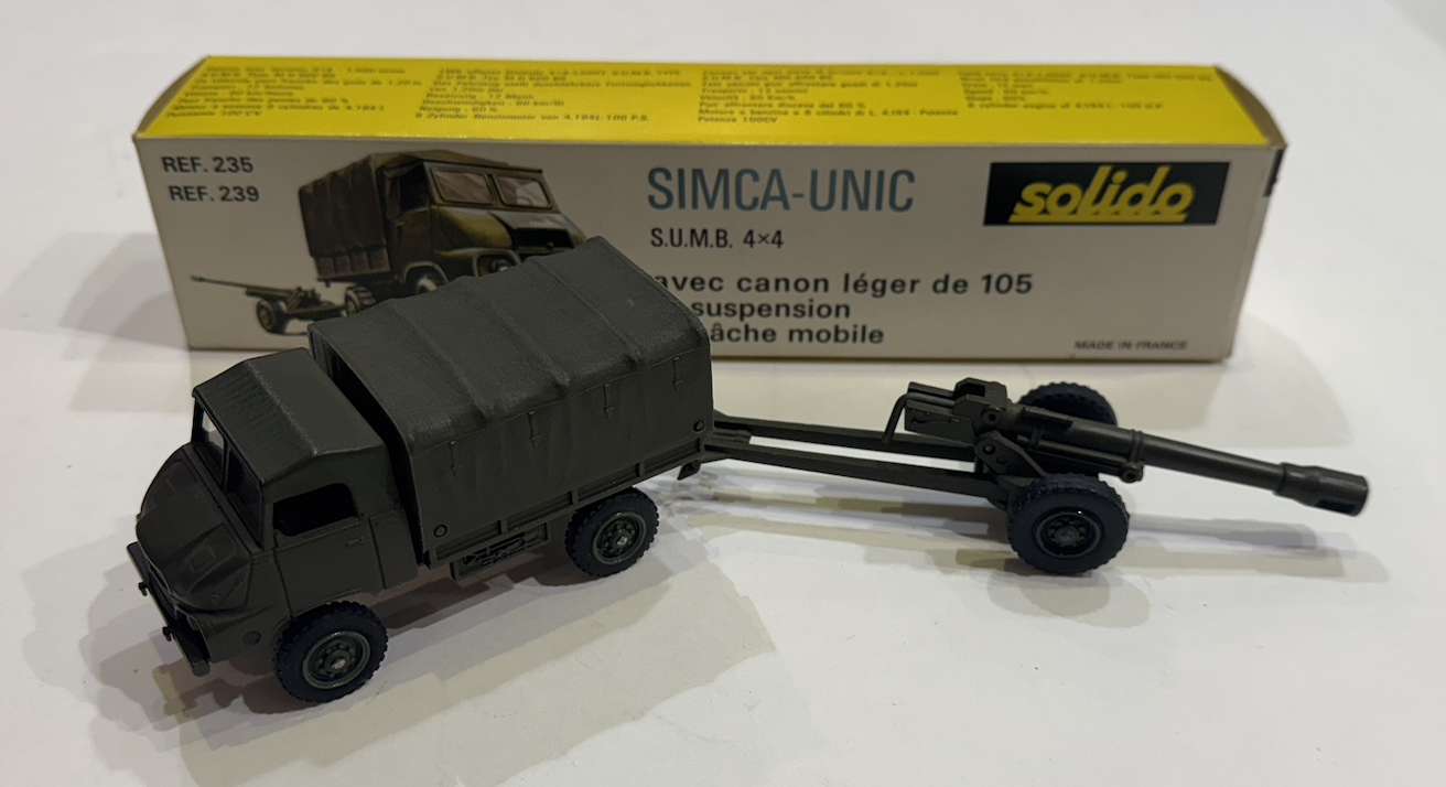 SIMCA-UNIC 4X4 WITH CANON 105 SOLIDO 1/43°