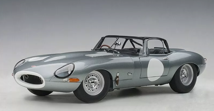 JAGUAR E-TYPE LIGHTWEIGHT GREY AUTO ART 1/18°