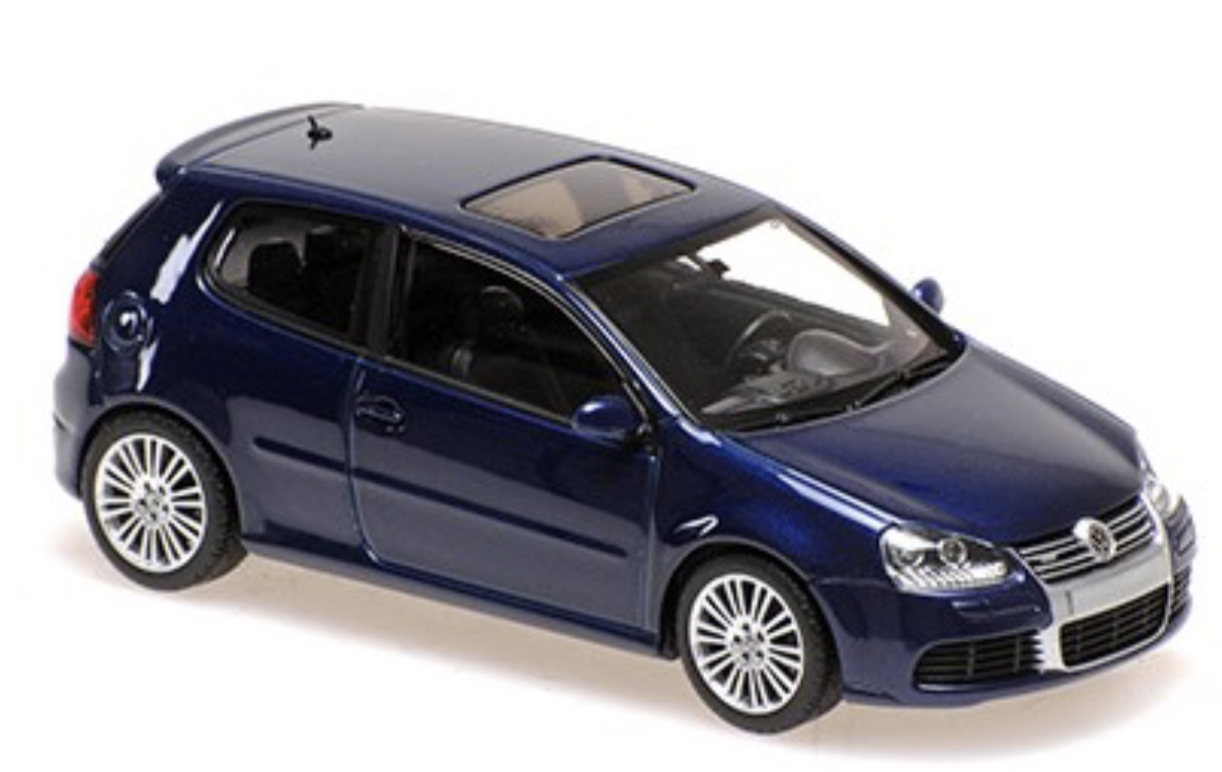 VOLKSWAGEN GOLF V R32 2005 BLUE MAXICHAMPS 1/43°