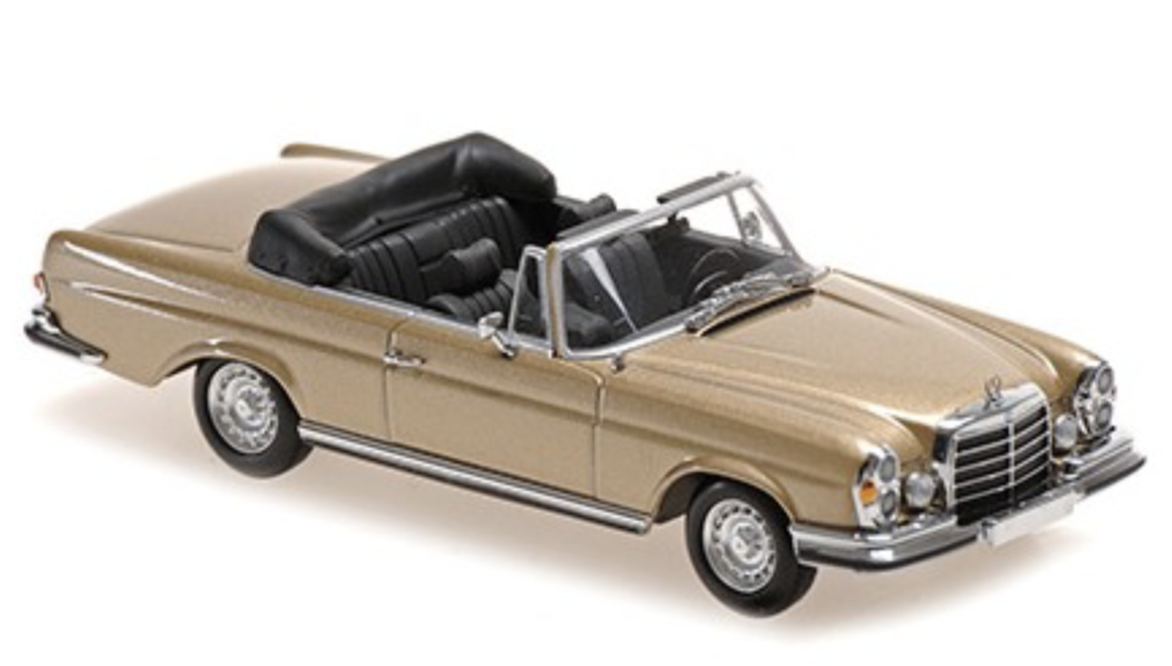MERCEDES BENZ 280 SE 3.5 CABRIOLET 1970 GOLD MAXICHAMPS 1/43°