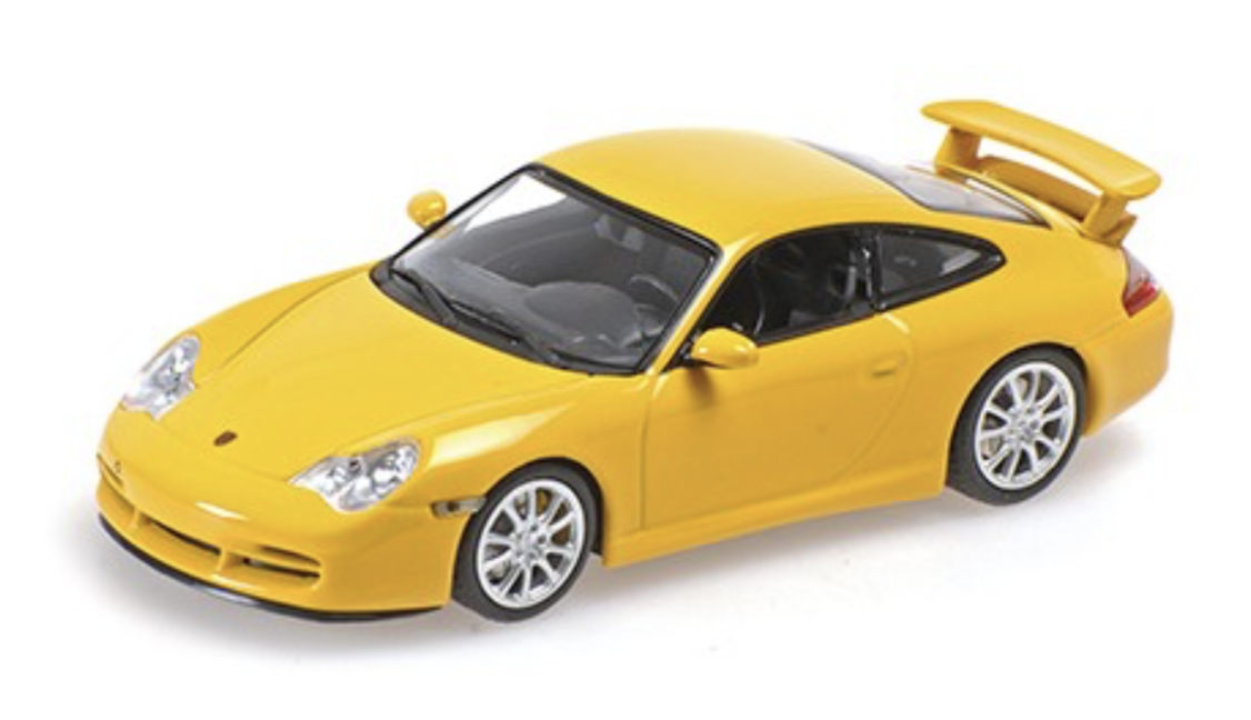 PORSCHE 911 GT3 2003 YELLOW MINICHAMPS 1/43°