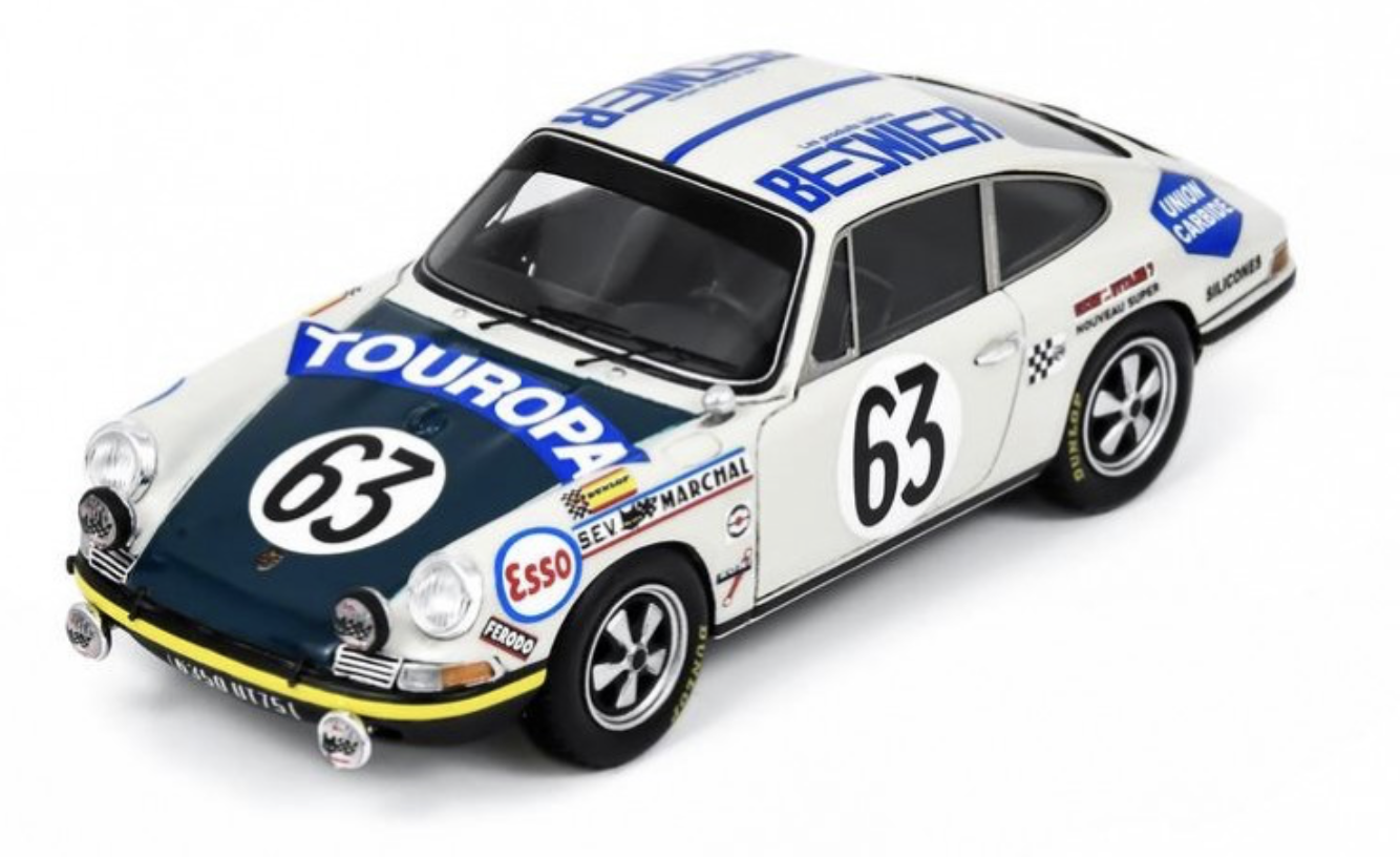 PORSCHE 911T N°63 LE MANS 24H 1969 SPARK 1/43°