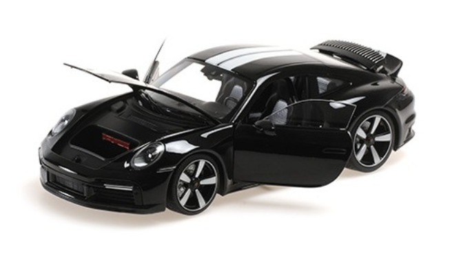 PORSCHE 911 NOIR 2022 MINICHAMPS 1/18°