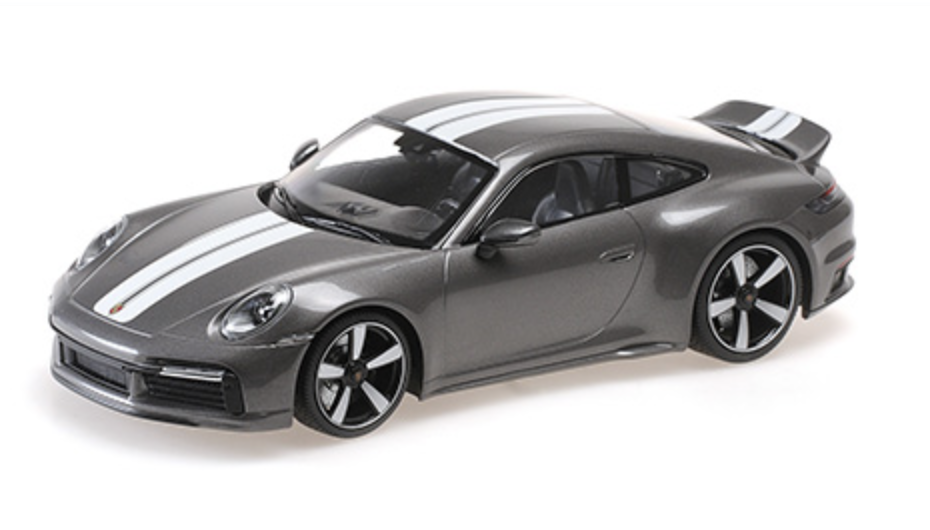 PORSCHE 911 (992) SPORT CLASSIC 2022 GRIS METAL MINICHAMPS 1/18
