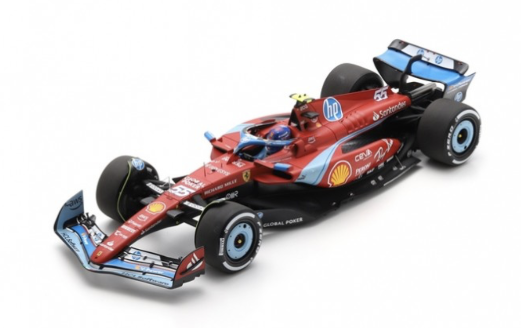 FERRARI SF24 N°55 5ème GP Miami 2024 Carlos Sainz LOOKSMART 1/18