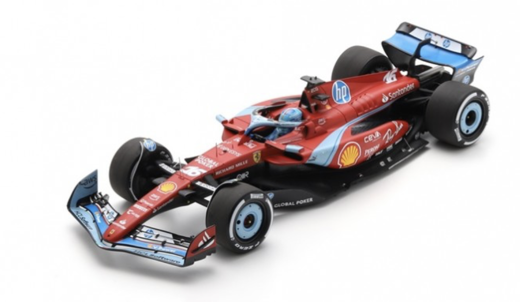 FERRARI SF24 N°16 3ème GP Miami 2024 Charles Leclerc LOOKSMART 1/18
