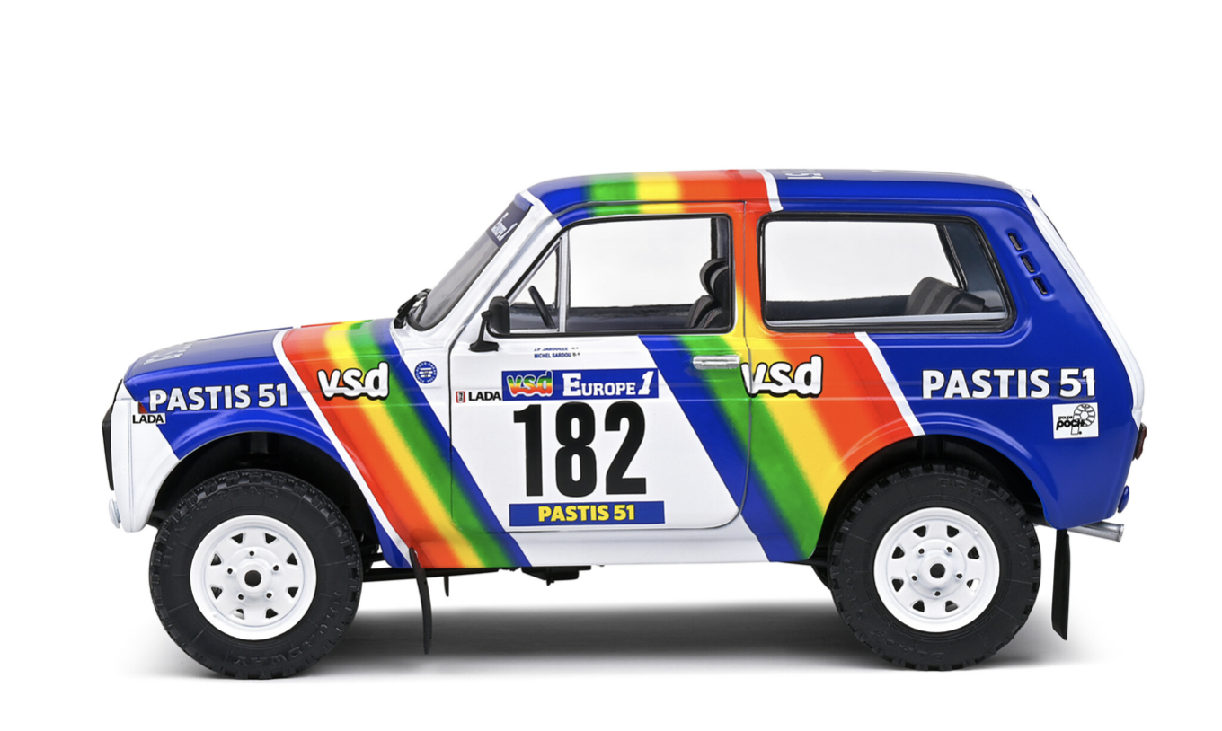 LADA NIVA PARIS-DAKAR 1984 #182 JABOUILLE/SARDOU SOLIDO 1/18