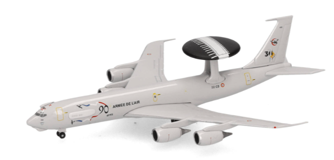 French Air Force Boeing E-3F Sentry - 36th Airborne CCW - 90th Anniversary - 36-CB "Charognard" HERPA 1/500