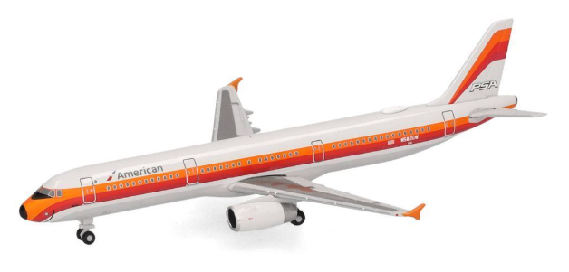 Herpa Wings American Airlines Airbus A321 N582UW 538244HERPA 1/500