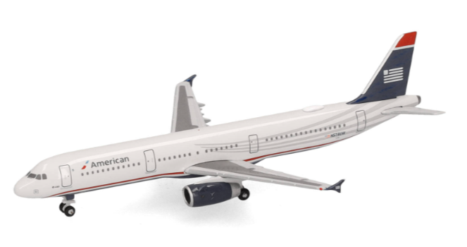 American Airlines Airbus A321 - US Airways Heritage livery - N578UW HERPA 1/500