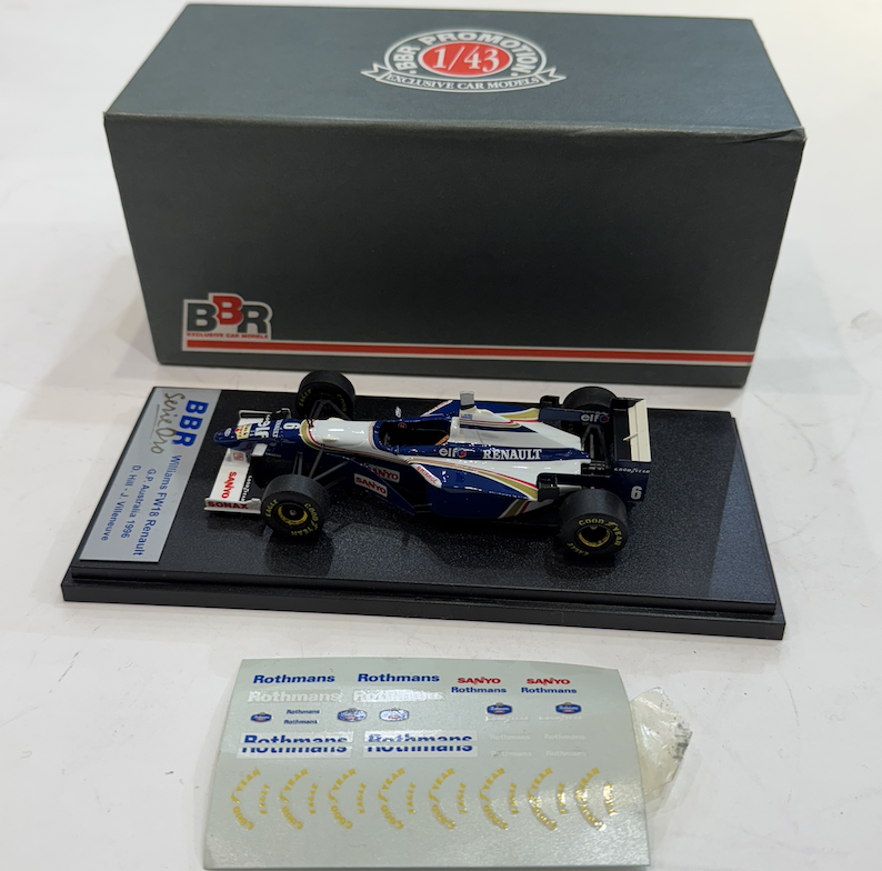 WILLIAMS FW18 RENAULT GP AUTRALIE 1996 BBR 1/43