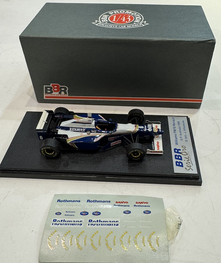 WILLIAMS FW18 RENAULT GP AUTRALIE 1996 BBR 1/43
