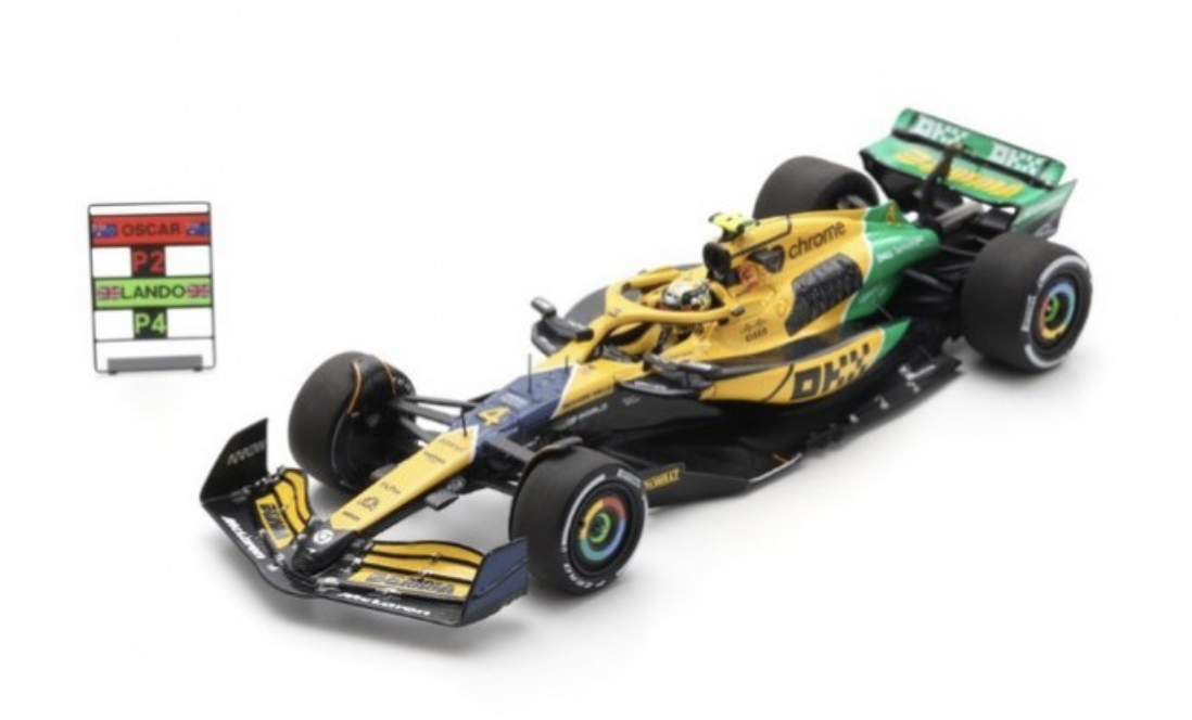 MCLAREN MCL38 N°4 Mclaren Formula 1 Team 4ème GP Monaco 2024 Lando Norris SPARK 1/43
