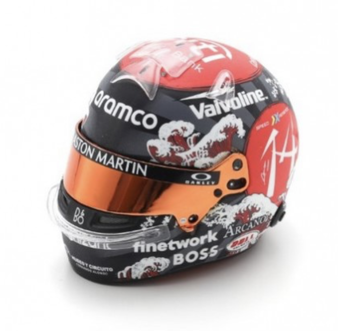 CASQUE Fernando Alonso - Aston Martin Aramco F1 Team - GP Japon 2024 SPARK  1/5