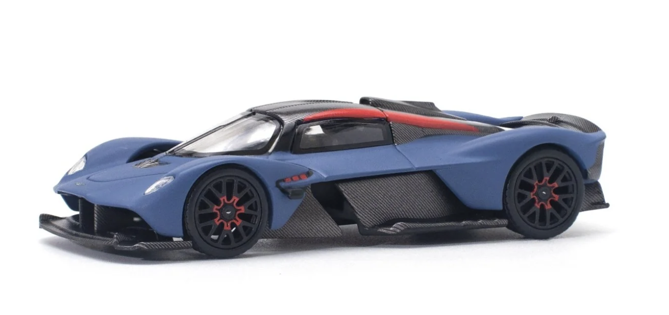 ASTON MARTIN VALKYRIE SATIN MARINA BLUE POPRACE 1/64