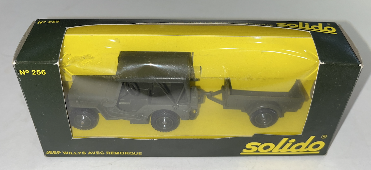 JEEP WILLYS AVEC REMORQUE SOLIDO 1/43