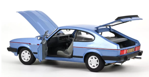 FORD CAPRI 2.8L INJECTION BLEU 1984 NOREV 1/18°