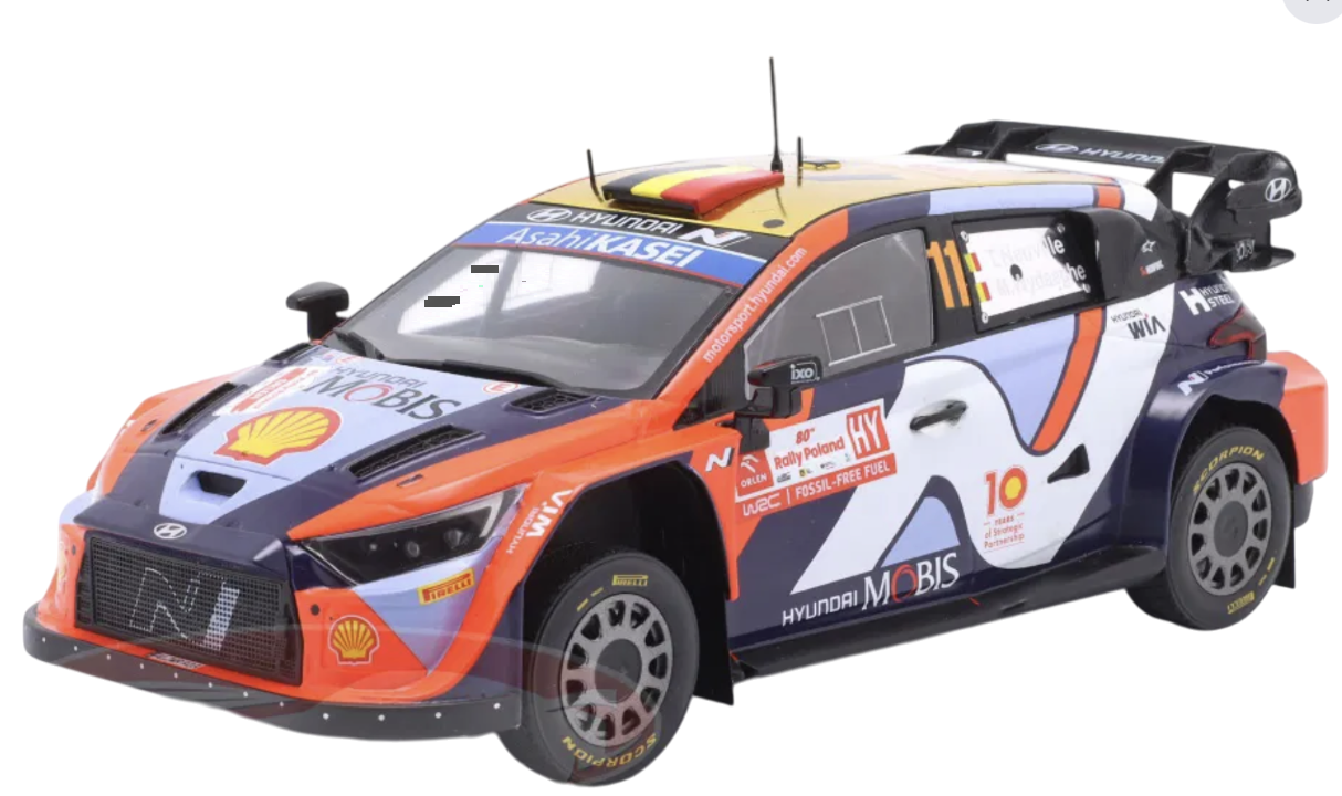 HYUNDAI I20 RALLY1 #11 RALLYE POLAND 2024 IXO 1/18@