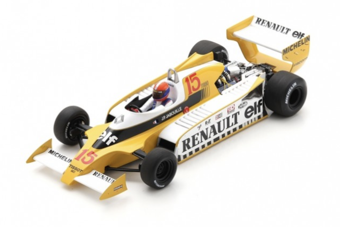 RENAULT RS11 N°15 Vainqueur GP France 1979 Jean-Pierre Jabouille SPARK 1/18