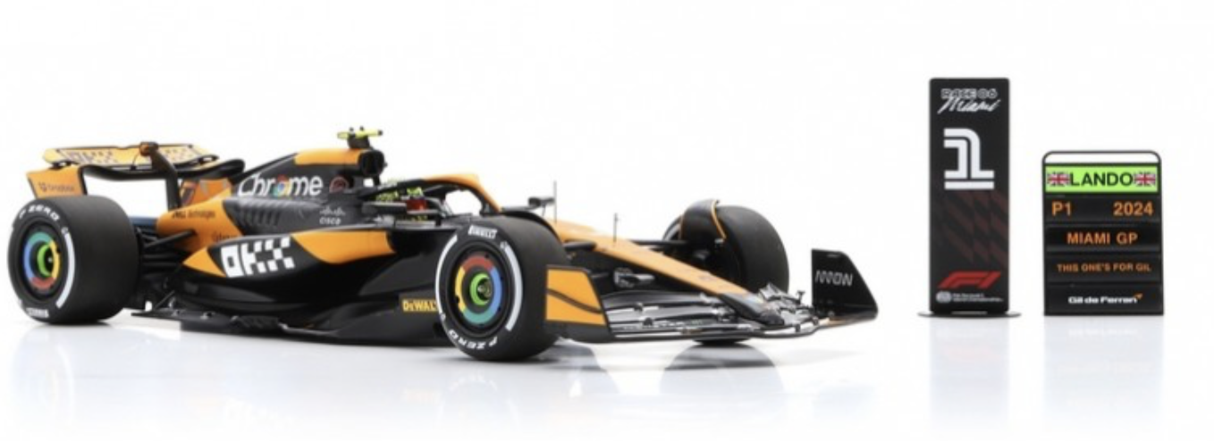 MCLAREN MCL38 N°4 Mclaren Formula 1 Team Vainqueur GP Miami 2024 Lando Norris SPARK 1/18