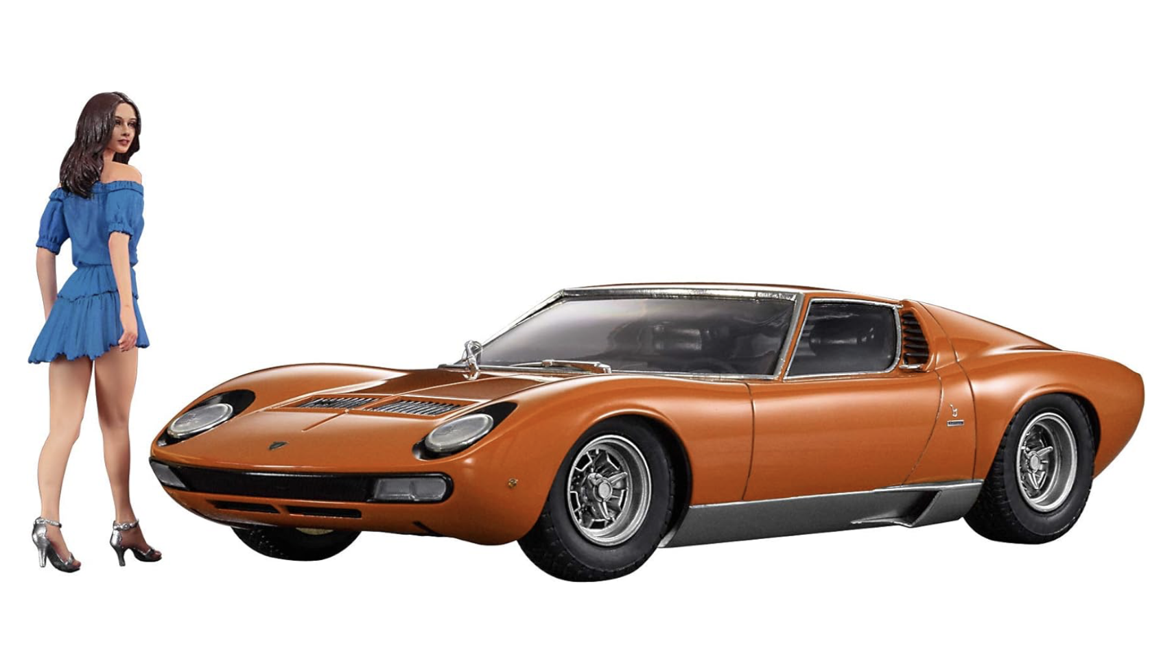 LAMBORGHINI MIURA P400 SV W/ITALIAN GIRL'S FIGURE HASEGAWA 1/24