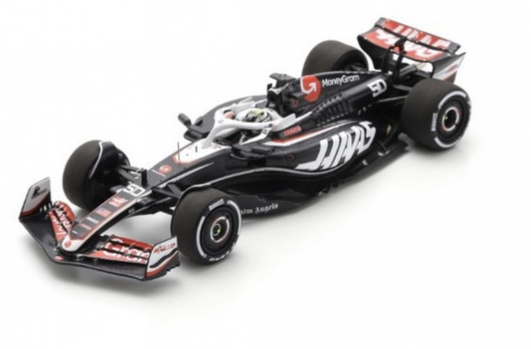 HAAS VF-24 N°50 MoneyGram Haas F1 Team 10ème GP Azerbaijan 2024 Oliver Bearman (première course en F1) SPARK 1/43
