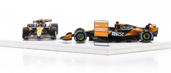 SET MCLAREN MCL38 N°4/N°81 CHAMPION DU MONDE CONSTRUCTEUR 2024 SPARK 1/43