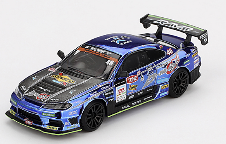 Nissan Silvia (S15) D-MAX #46 D-MAX Racing 2023 D1 Grand Prix MINI GT 1/64