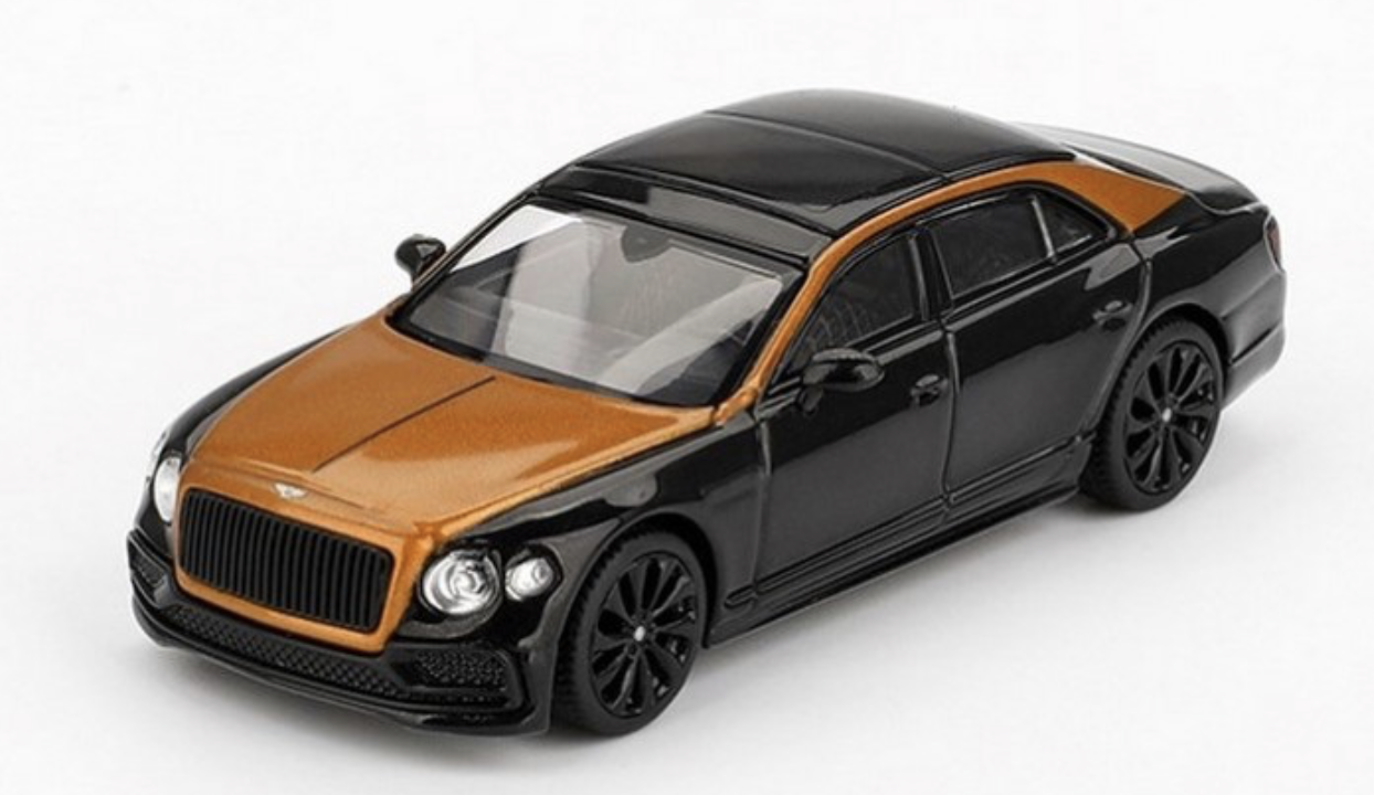 BENTLEY Flying Spur Orange Flame - Onyx 2024 MINI GT 1/64
