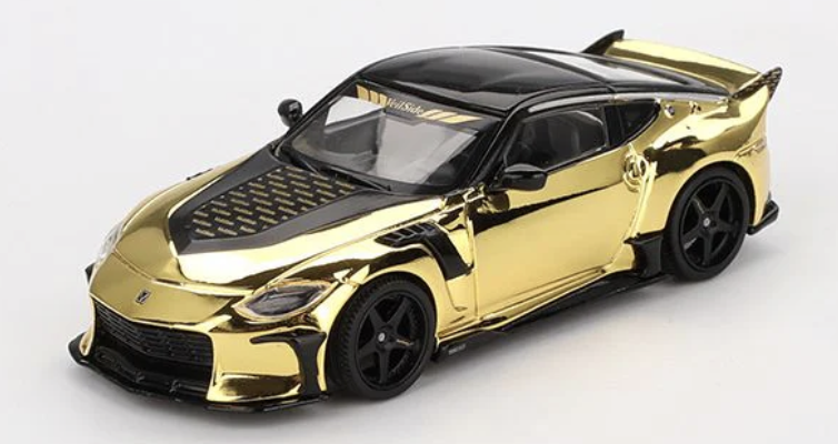 NISSAN Z VEILSIDE FFZ400 GOLD CHROME MINI GT 1/64