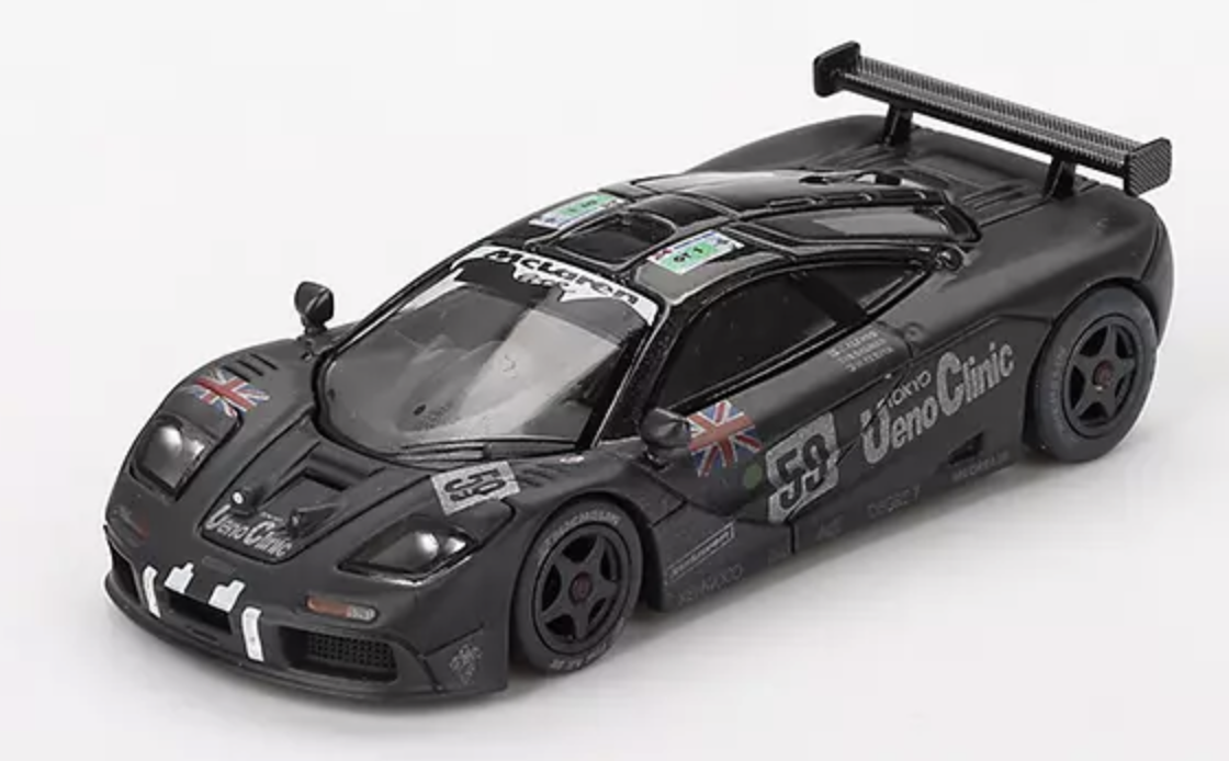 McLaren F1 GTR #59 - Vainqueur des 24 Heures du Mans 1995 - Weathered après-course MINI GT 1/64