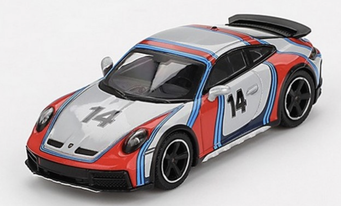 PORSCHE 911 (992) Dakar Ice Grey Metallic - Rallye Tribute 2024 MINI GT 1/64