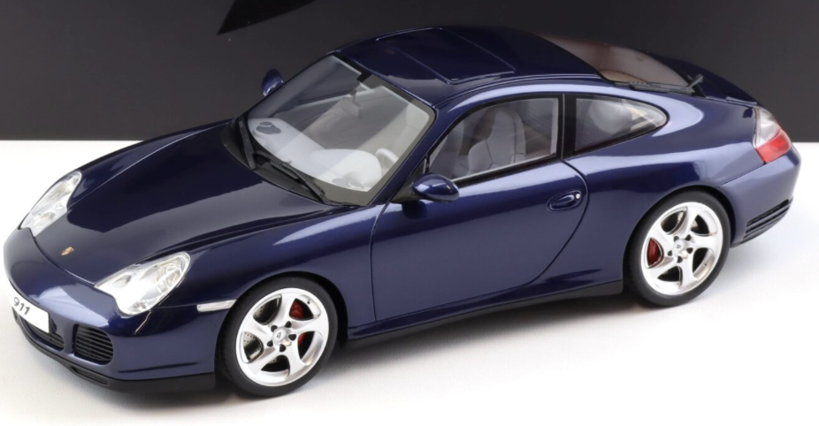 Porsche 911 996 Carrera 4S Coupe dark blue 2002 GT SPRIT 1/18