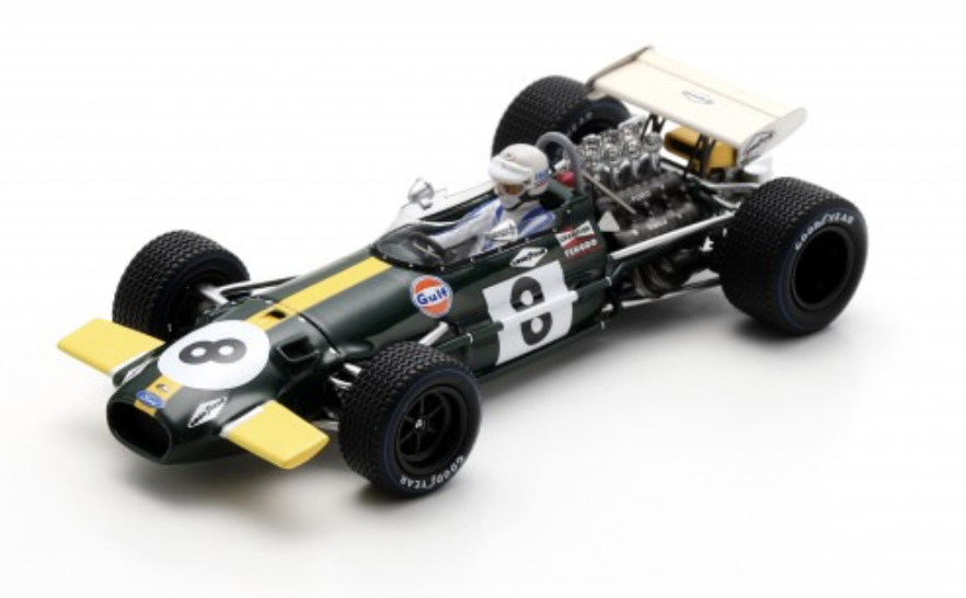 BRABHAM BT26A N°8 3ème GP Mexique 1969 Jack Brabham SPARK 1/43