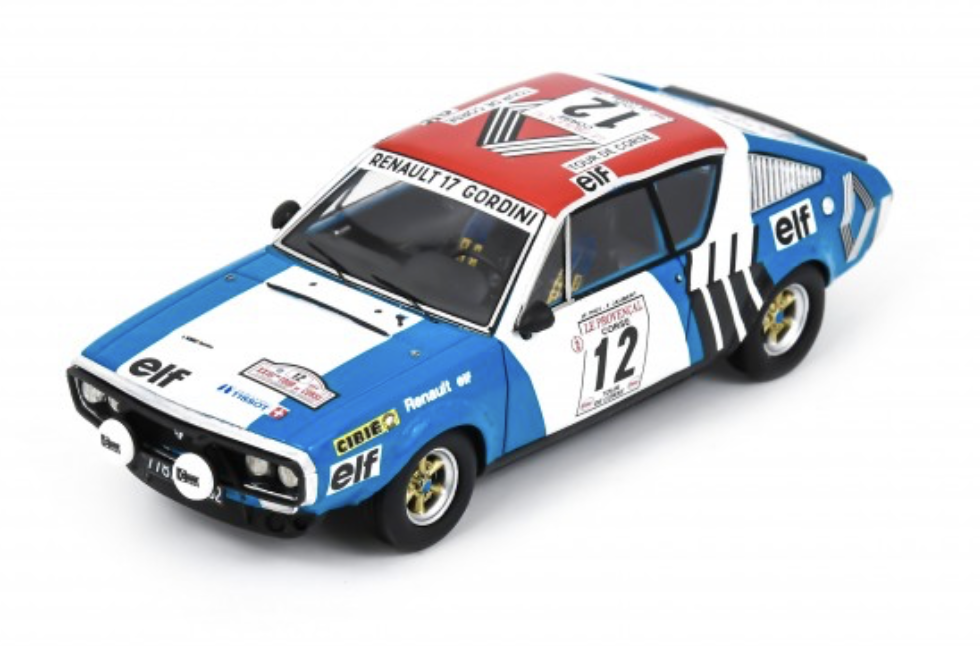 RENAULT 17 N°12 8ème Tour de Corse 1974 J-F. Piot - F. Jaubert SPARK 1/43