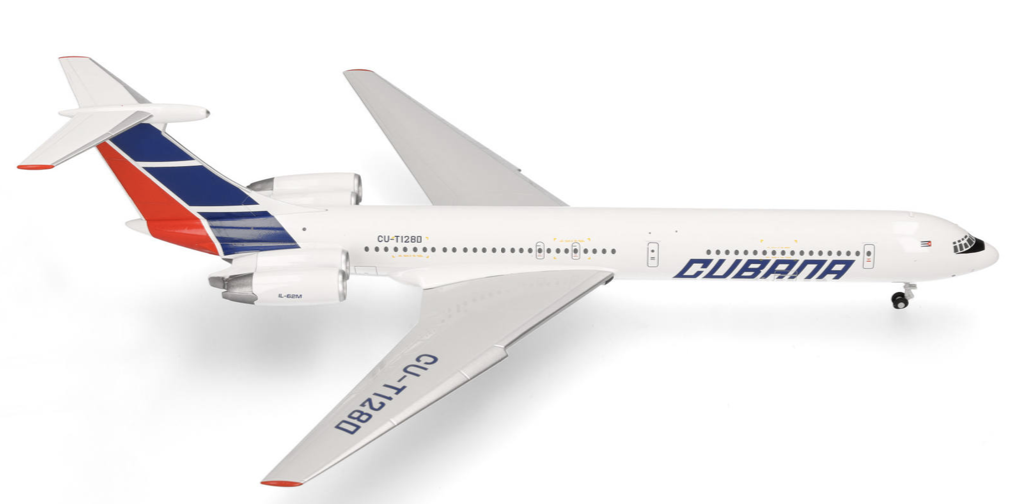 Cubana de Aviación Ilyushin IL-62M - CU-T1280 HERPA 1/200