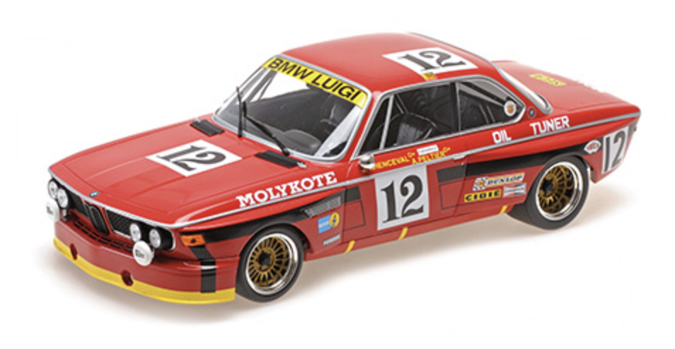BMW 3.0 CSL – BMW LUIGI – PELTIER/XHENCEVAL/DIEUDONNEE – WINNER 24H SPA 1974 MINICHAMPS 1/18