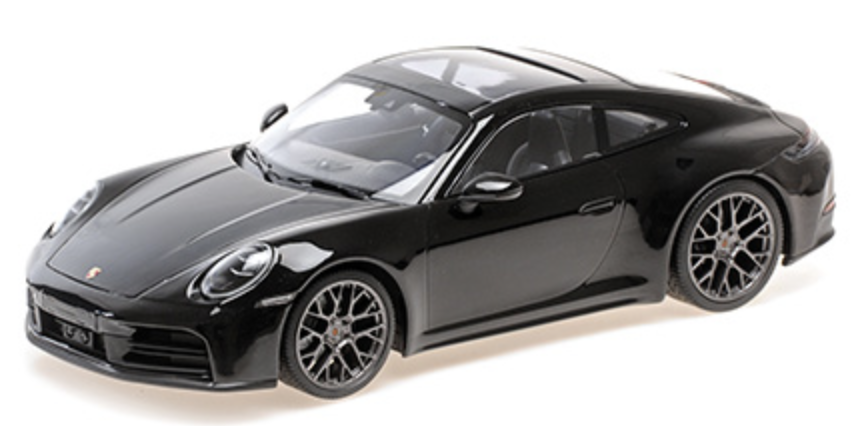 PORSCHE 911 (992.2) CARRERA COUPE – 2024 – BLACK METALLIC MINICHAMPS 1/18