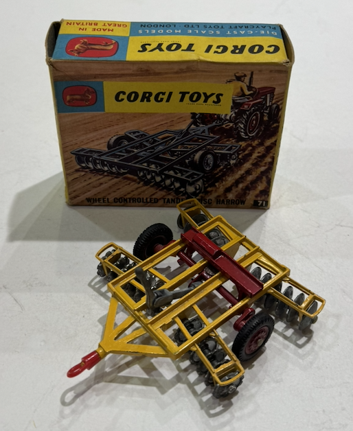 WHEEL CONTROLLED TANDEM DISC HARROW CORGI TOYS 1/43
